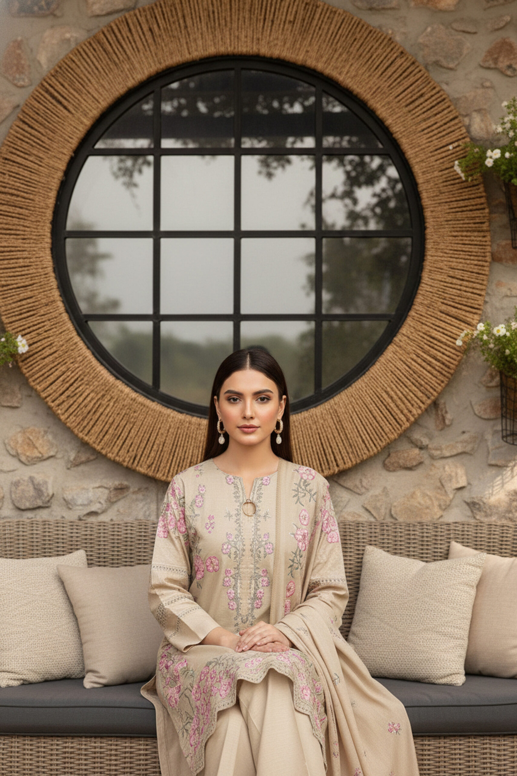 Rania’s Embroidered Elegance Unstitched 3-Piece Suit RNS-3P-EMB-004