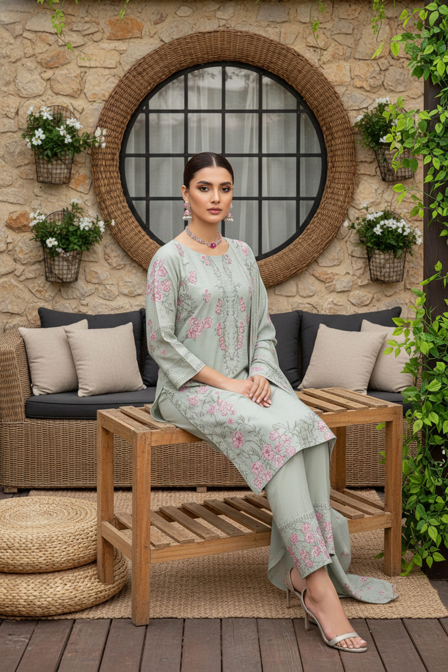 Rania’s Embroidered Elegance Unstitched 3-Piece Suit RNS-3P-EMB-008