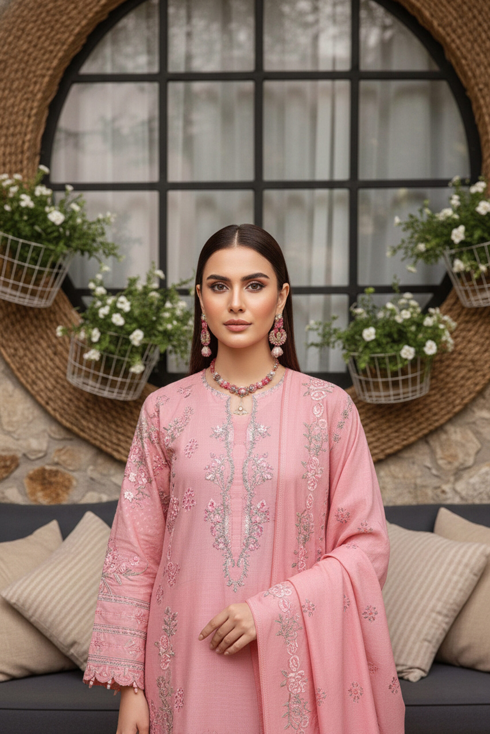 Rania’s Embroidered Elegance Unstitched 3-Piece Suit RNS-3P-EMB-002