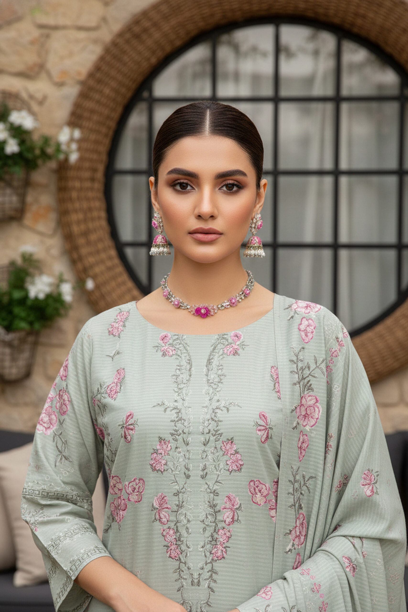 Rania’s Embroidered Elegance Unstitched 3-Piece Suit RNS-3P-EMB-008
