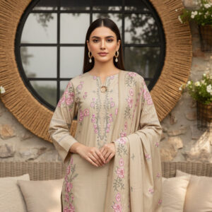 Rania’s Embroidered Elegance Unstitched 3-Piece Suit RNS-3P-EMB-004