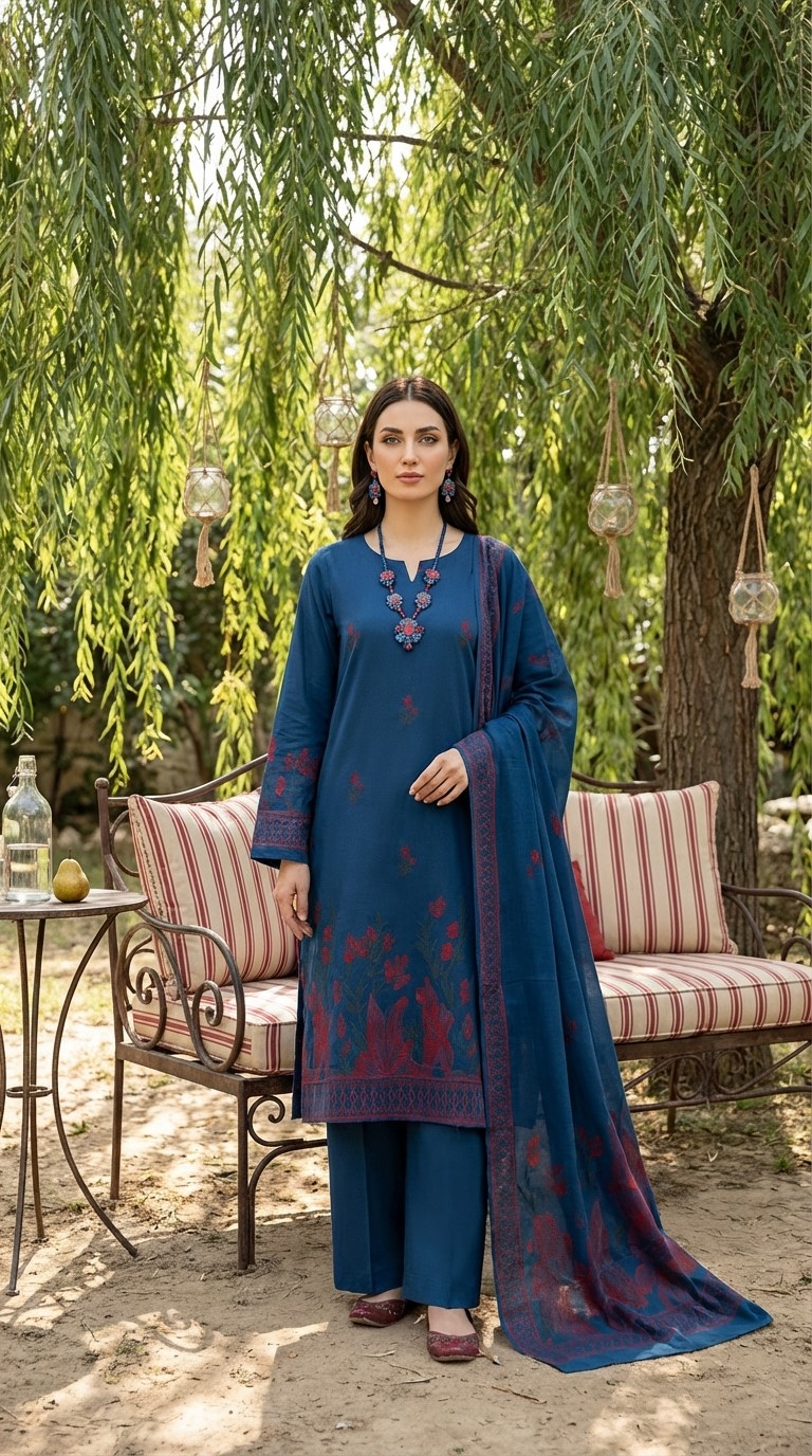 Rania’s Digital Brosha Jacquard Weave 3-Piece Suit RNS-DBJ-3P-734