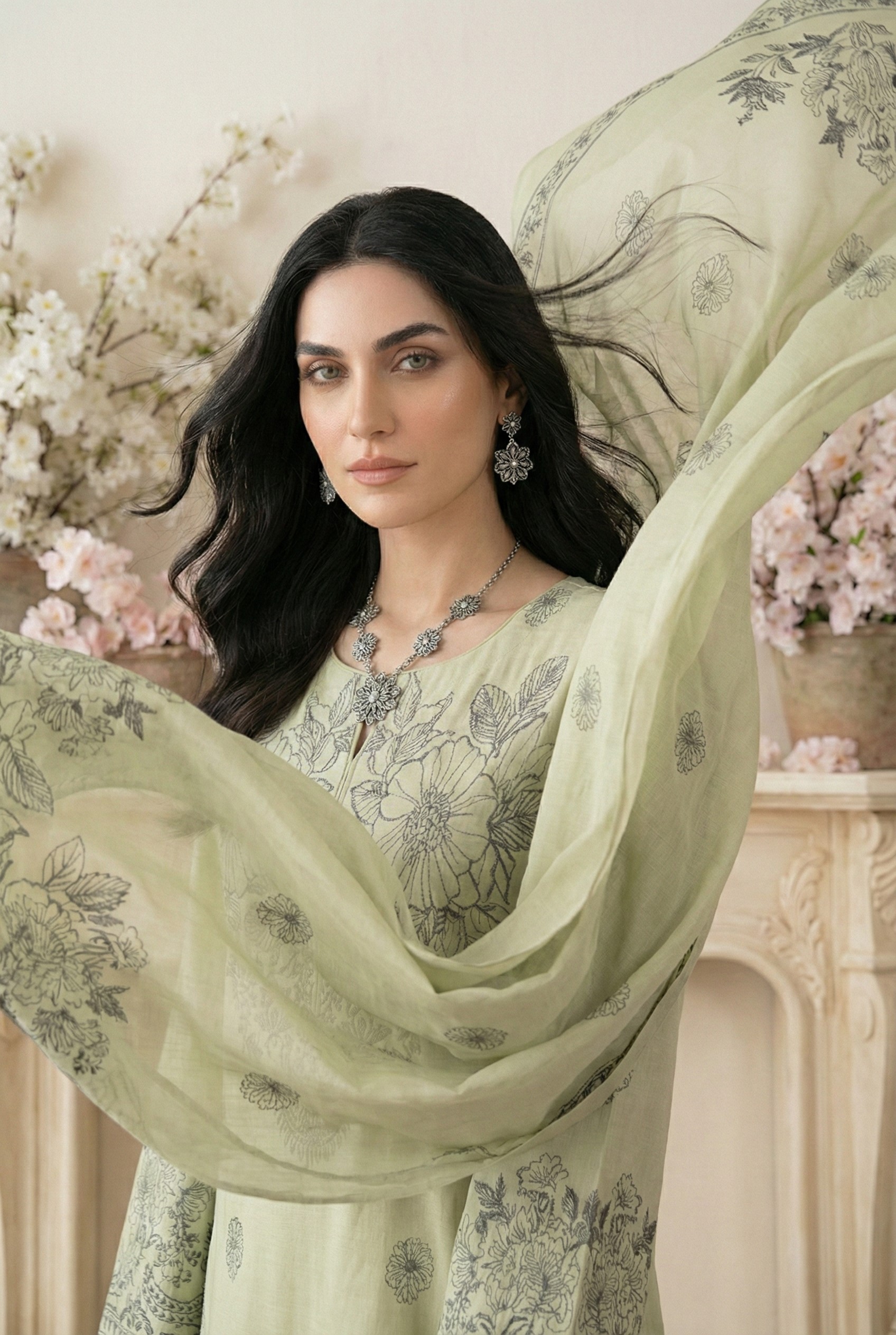 Rania’s Digital Look Brosha Jacquard 3-Piece Suit RNS-BRJ-3P-509