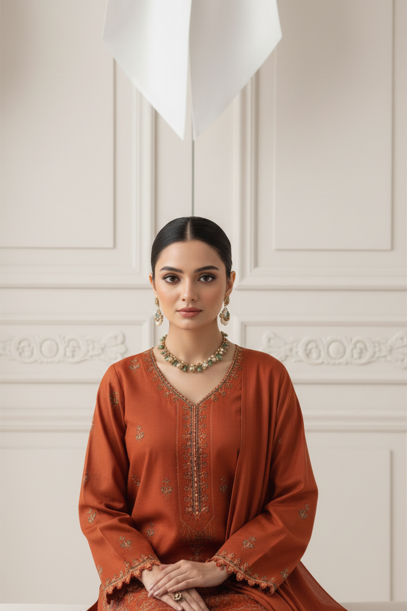 Rania’s Self Lawn Doria Embroidered 3-Piece Suit RNS-SLD-3P-612 - Image 3