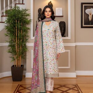 Rania’s Printed Cotton Everyday 3-Piece Suit RNS-DPC-3P-771