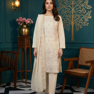 Rania’s Slub Lawn Light Sequins Embroidered 3-Piece Suit RNS-SLB-3PC-921