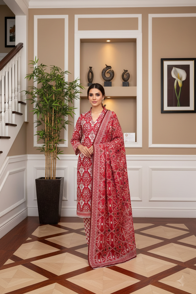 Rania’s Elegant Slub Lawn 3-Piece Suit RNS-DPC-3P-780