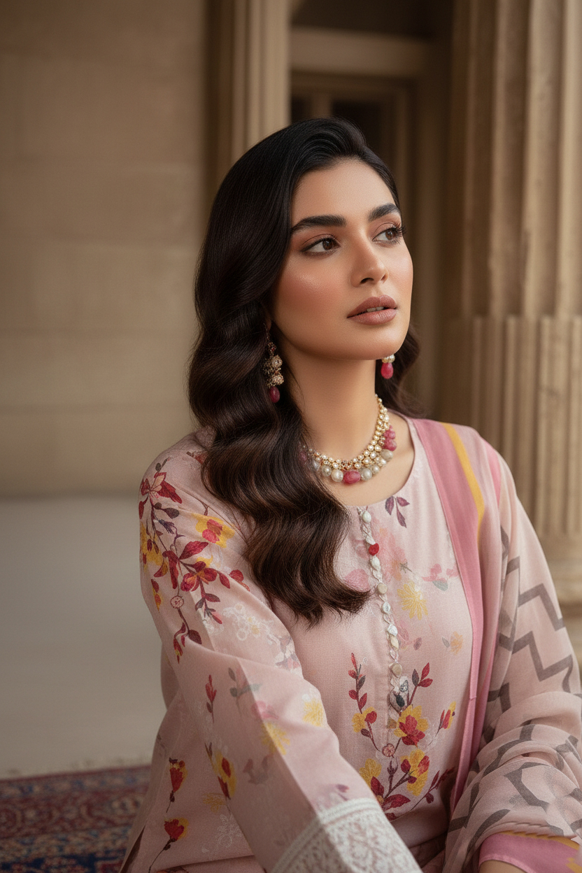 Rania’s Summer Breeze Digital Lawn 3-Piece Set RNS-DLS-3P-915