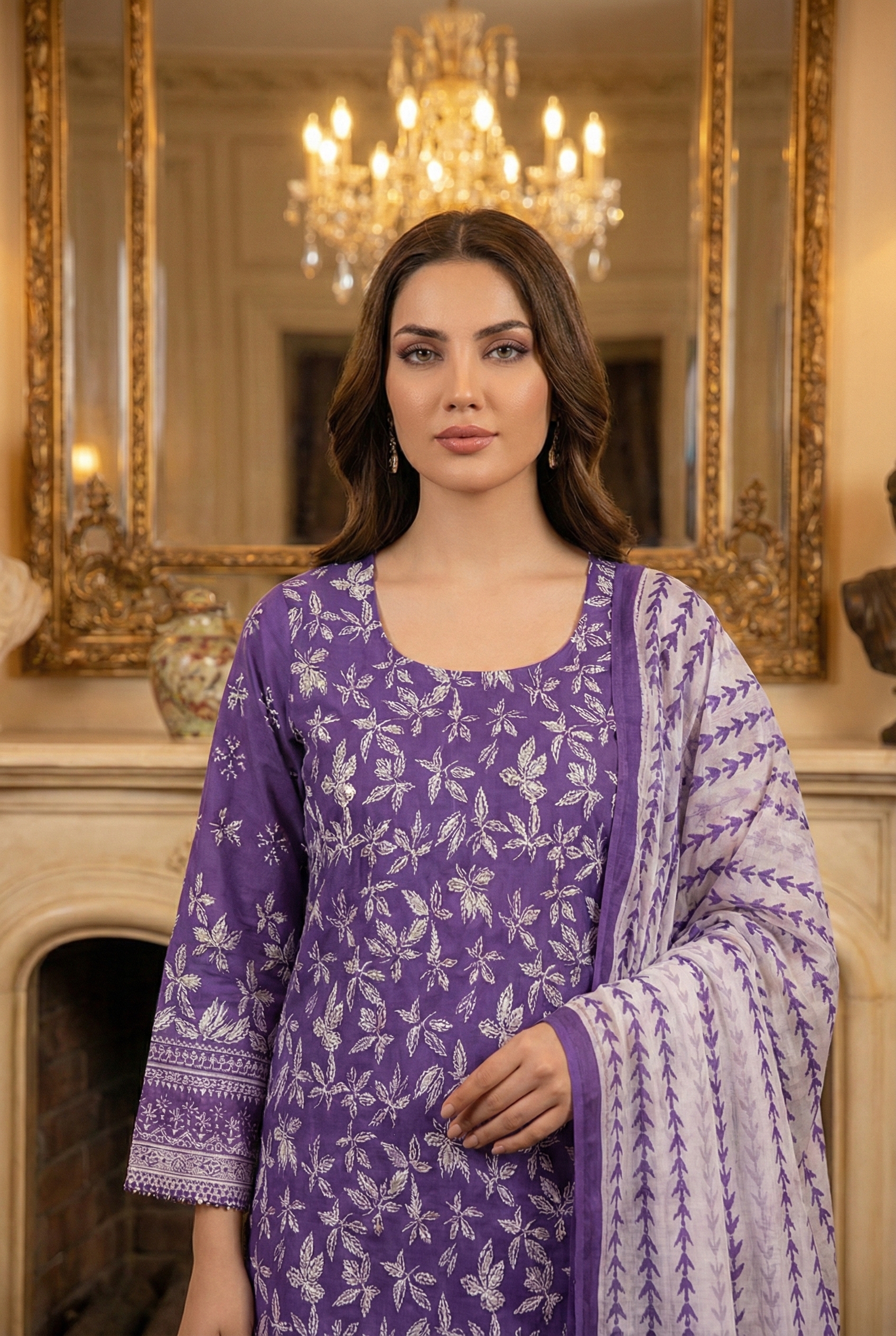 Rania’s Bana Dora Digital Panel 3-Piece Suit RNS-BDP-3P-225