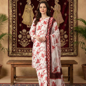 Rania’s Soft AirJet Cotton Printed 3-Piece Casual Suit RNS-AJC3-561