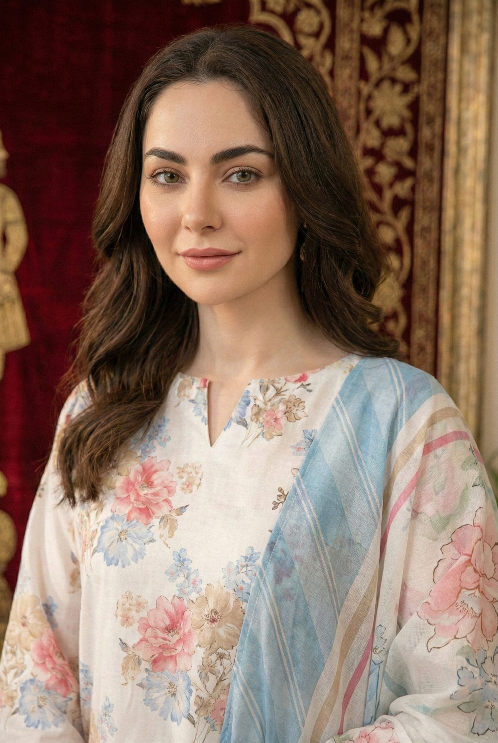 Rania’s Soft AirJet Cotton Printed 3-Piece Casual Suit RNS-AJC3-563