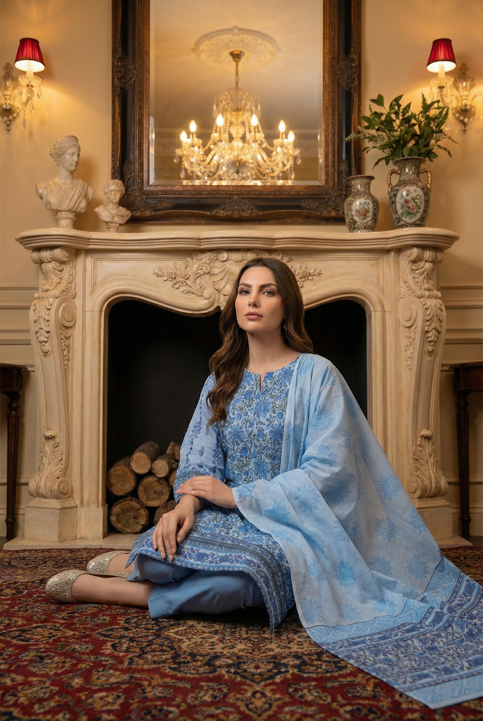 Rania’s Bana Dora Digital Panel 3-Piece Suit RNS-BDP-3P-215