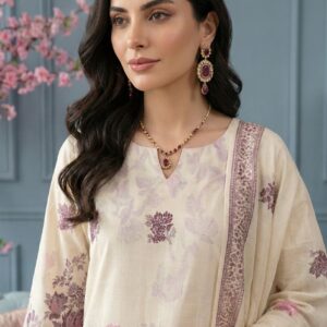 Rania’s Elegant Digital Brosha Jacquard Suit  RNS-BRJ-ELG-509