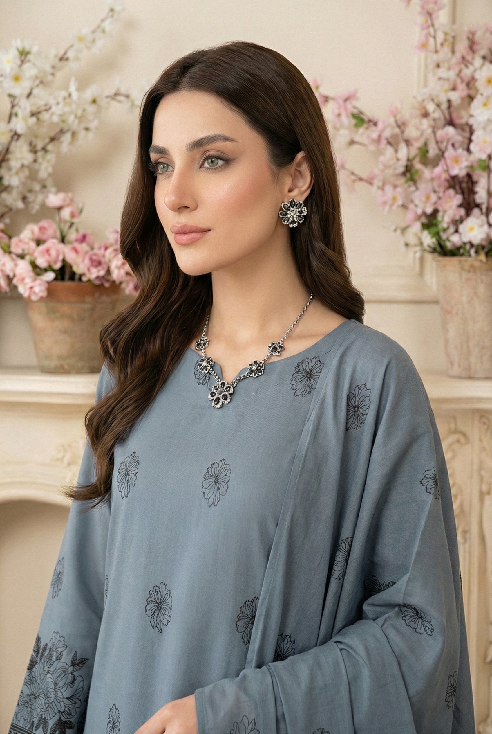 Rania’s Digital Look Brosha Jacquard 3-Piece Suit RNS-BRJ-3P-510