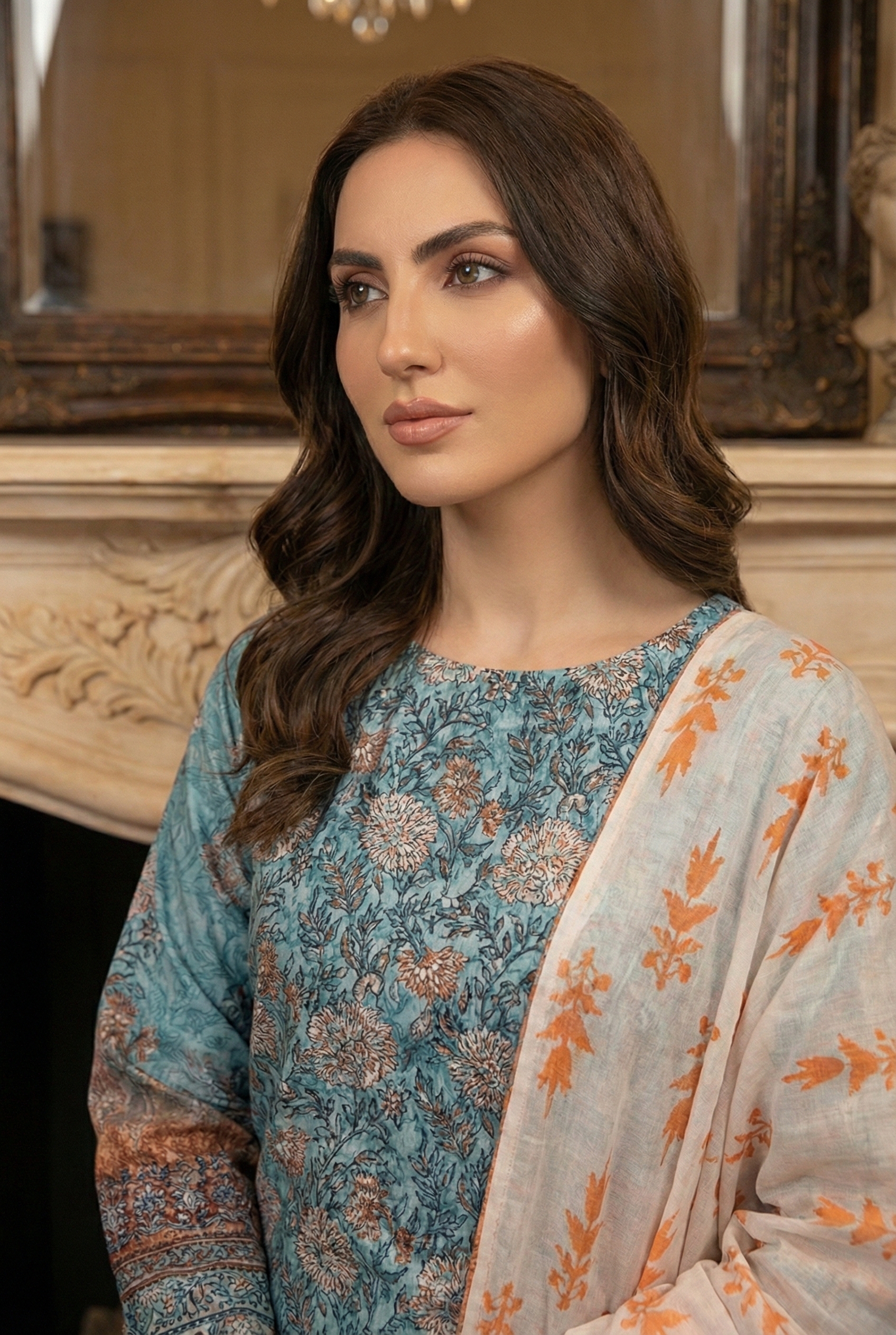 Rania’s Bana Dora Digital Panel 3-Piece Suit RNS-BDP-3P-217