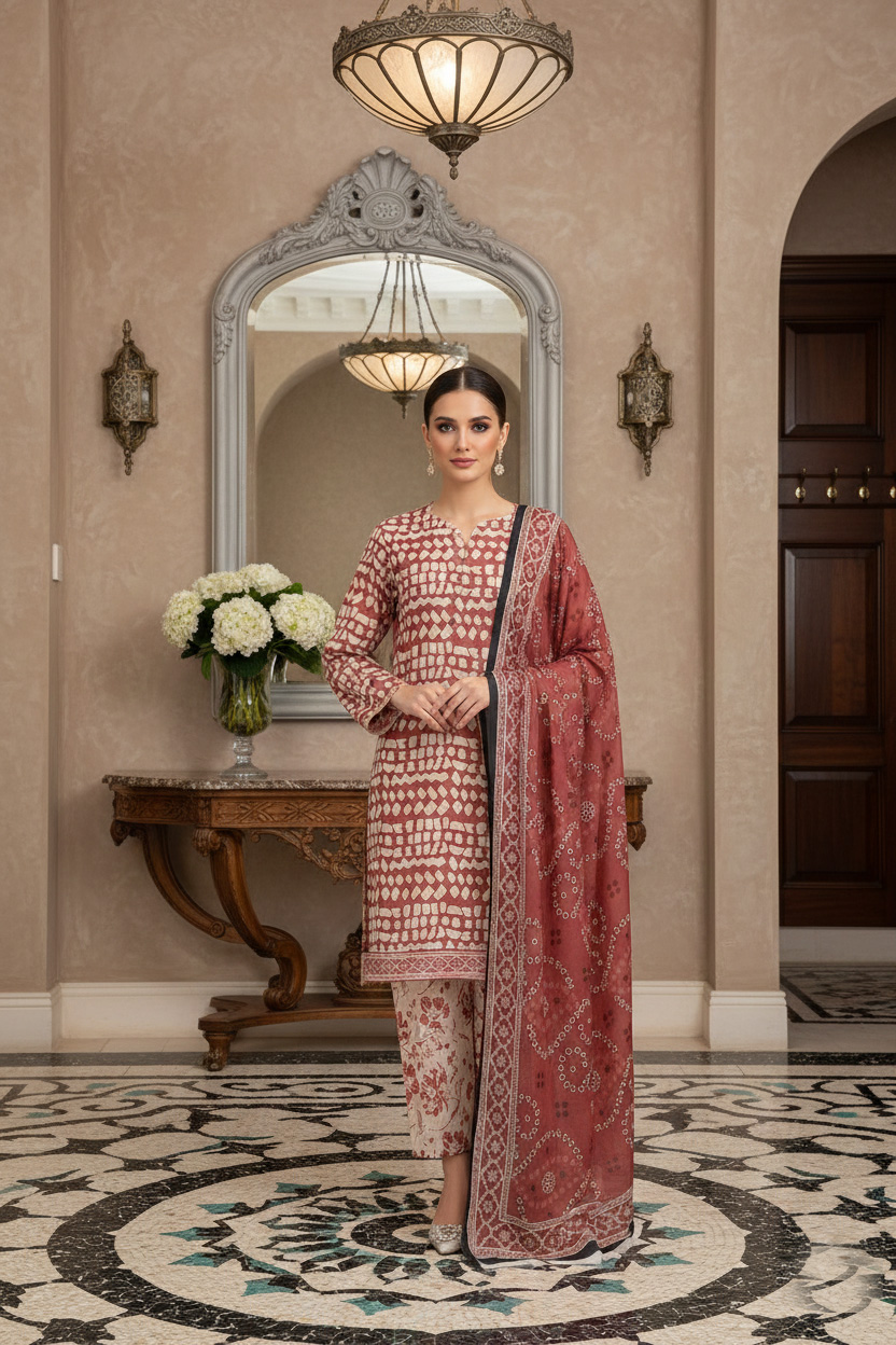 Rania’s Digital Cotton Mix & Match 3-Piece Suit RNS-DCT-MM-328