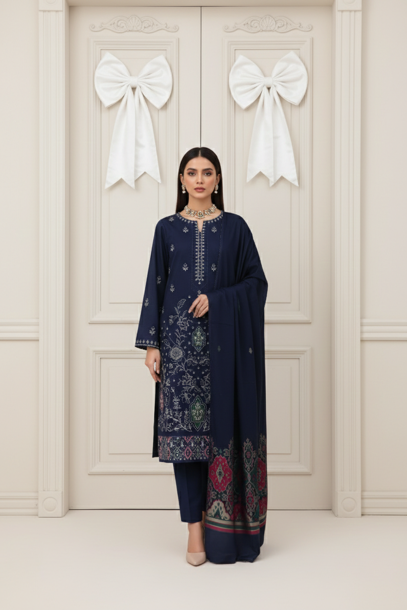 Rania’s Self Lawn Doria Embroidered 3-Piece Suit RNS-SLD-3P-616