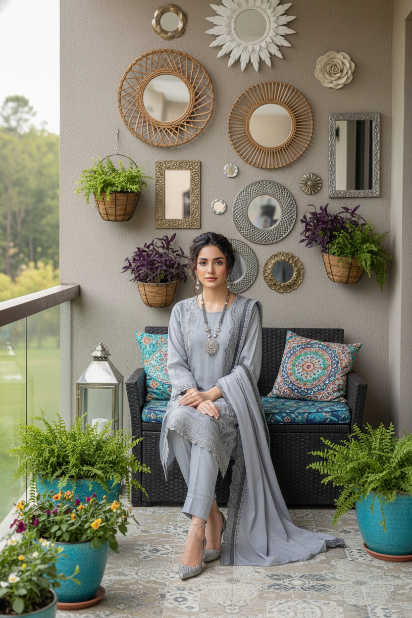 Rania’s Pure Cotton Paisley Embroidered 3-Piece Suit RNS-PCP3-921