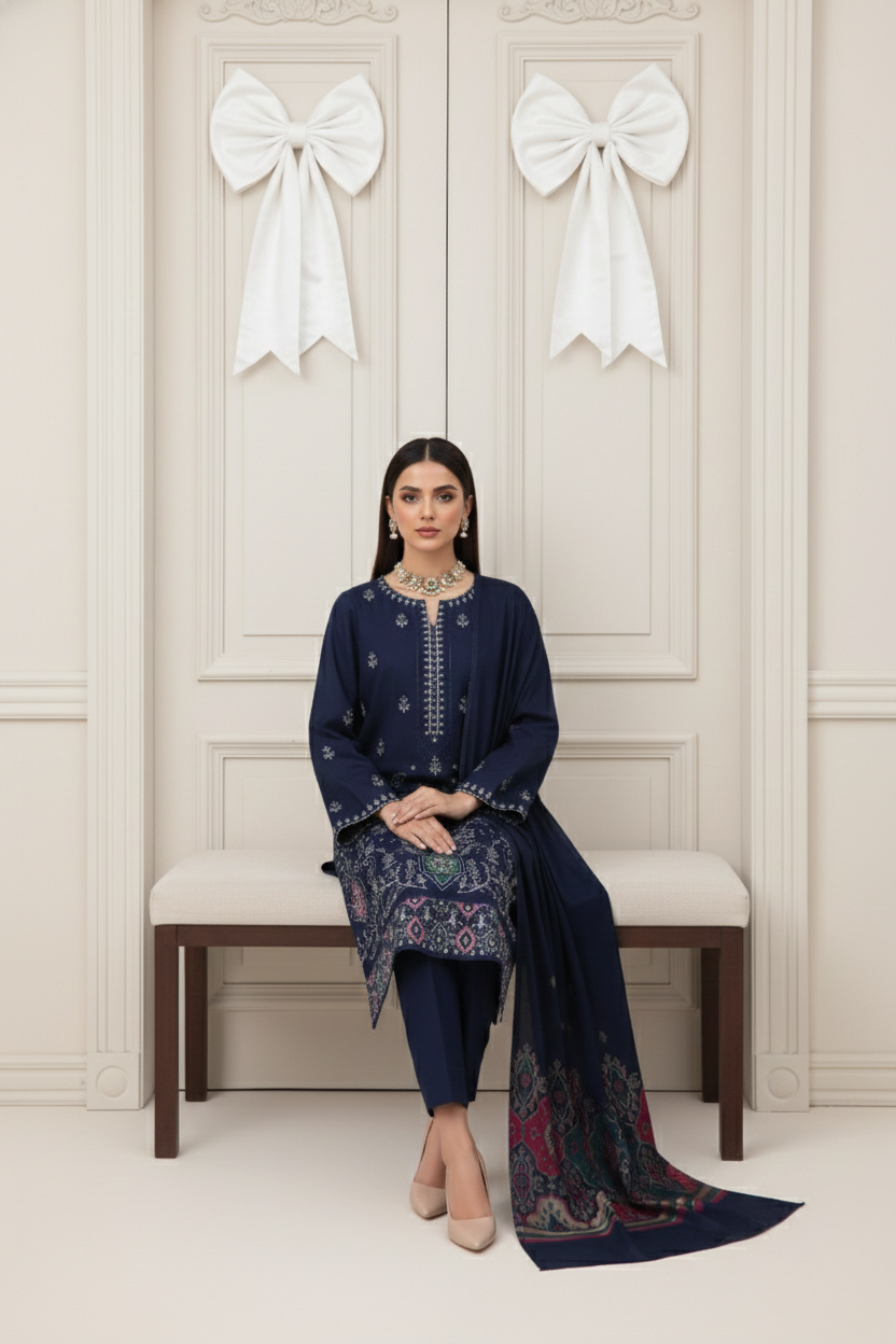 Rania’s Self Lawn Doria Embroidered 3-Piece Suit RNS-SLD-3P-616