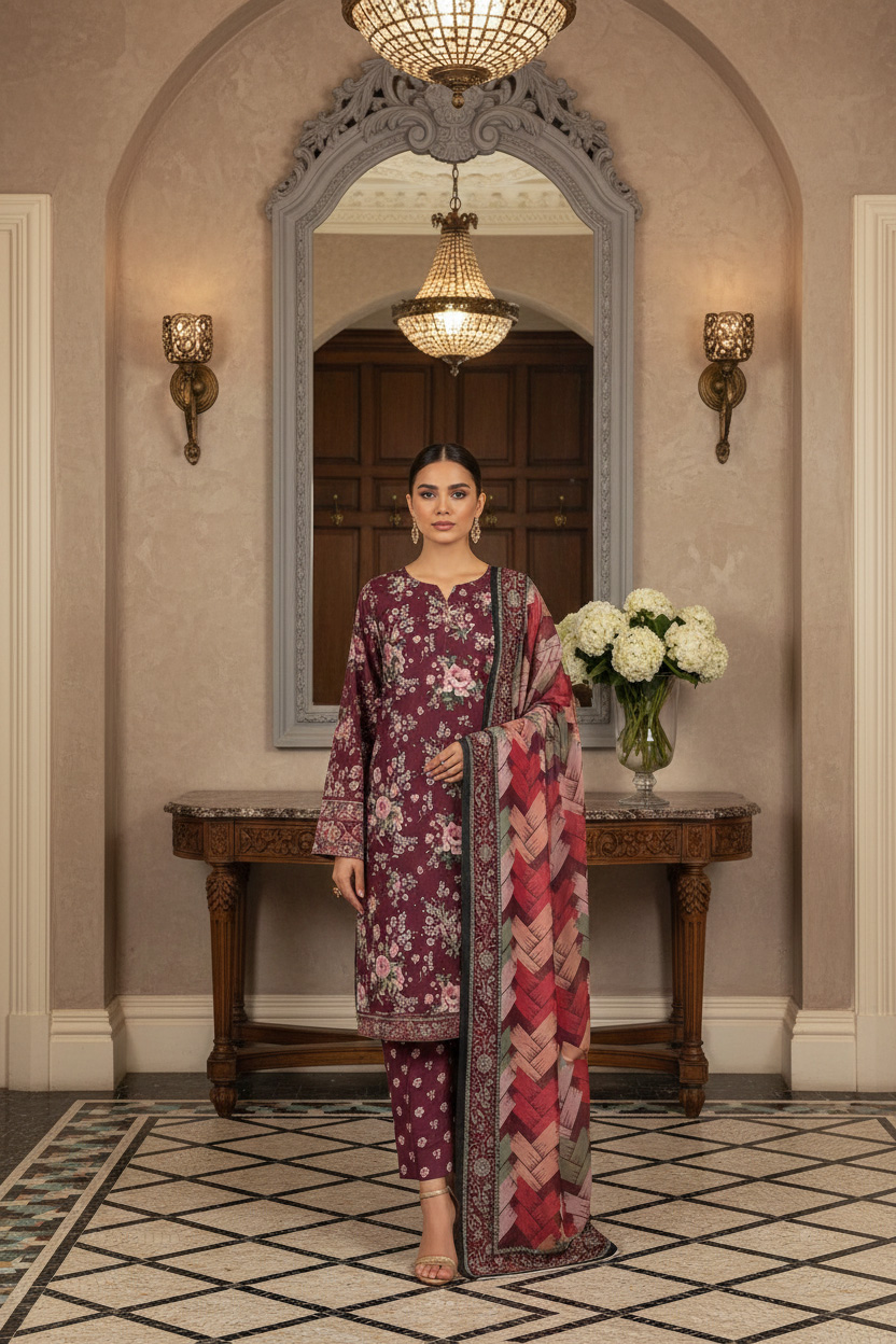 Rania’s Digital Cotton Mix & Match 3-Piece Suit RNS-DCT-MM-329
