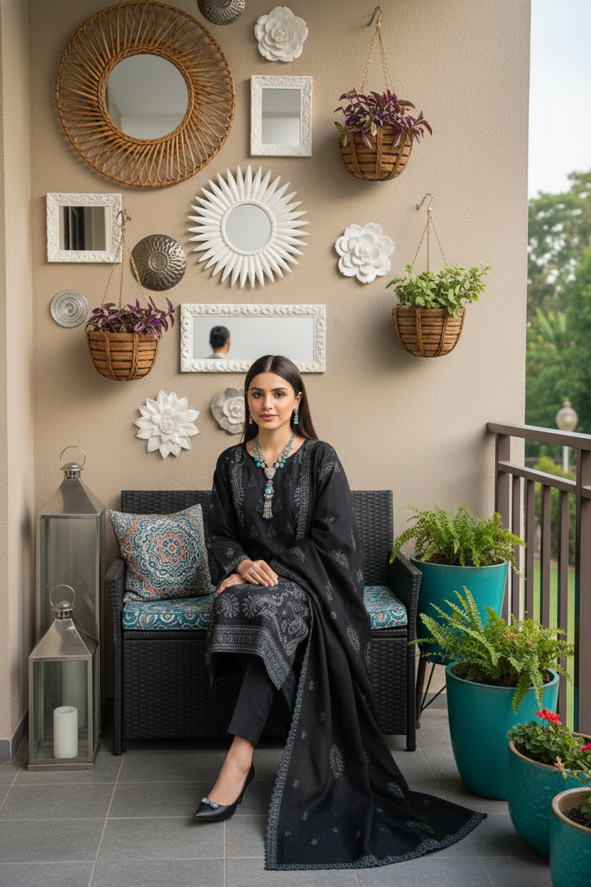 Rania’s Pure Cotton Paisley Embroidered 3-Piece Suit RNS-PCP3-922