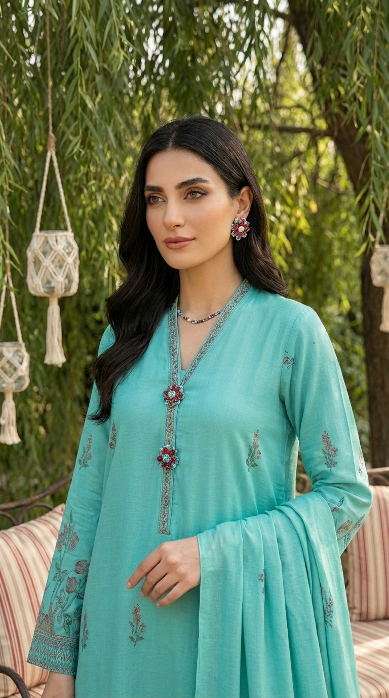 Rania’s Digital Brosha Jacquard Weave 3-Piece Suit RNS-DBJ-3P-739