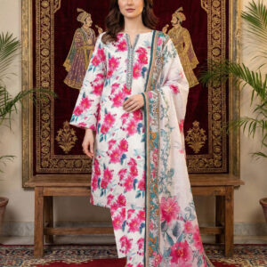 Rania’s Air Jet Cotton Digital Printed 3-Piece Full Suit RNS-AJC3-553