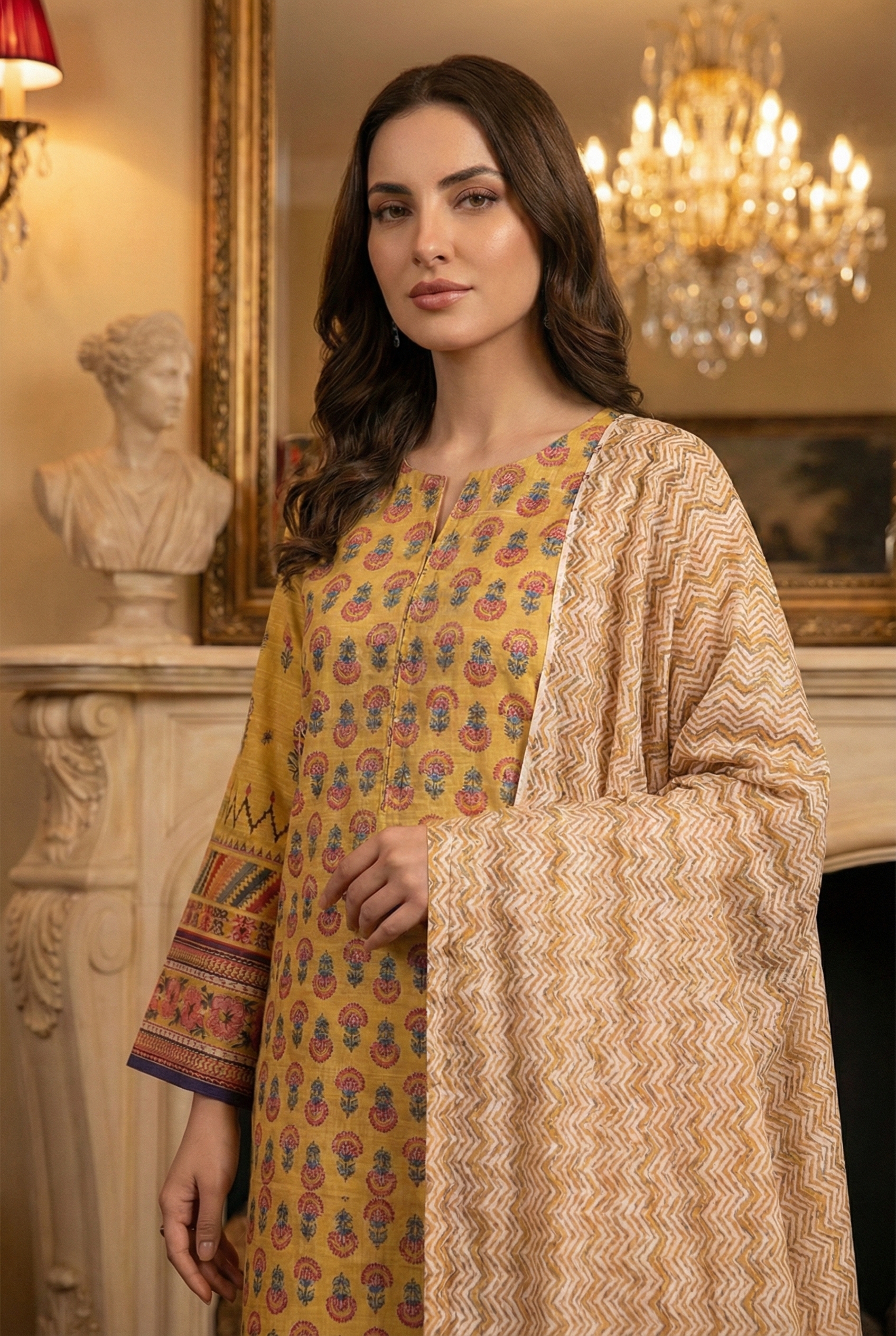 Rania’s Bana Dora Digital Panel 3-Piece Suit RNS-BDP-3P-219