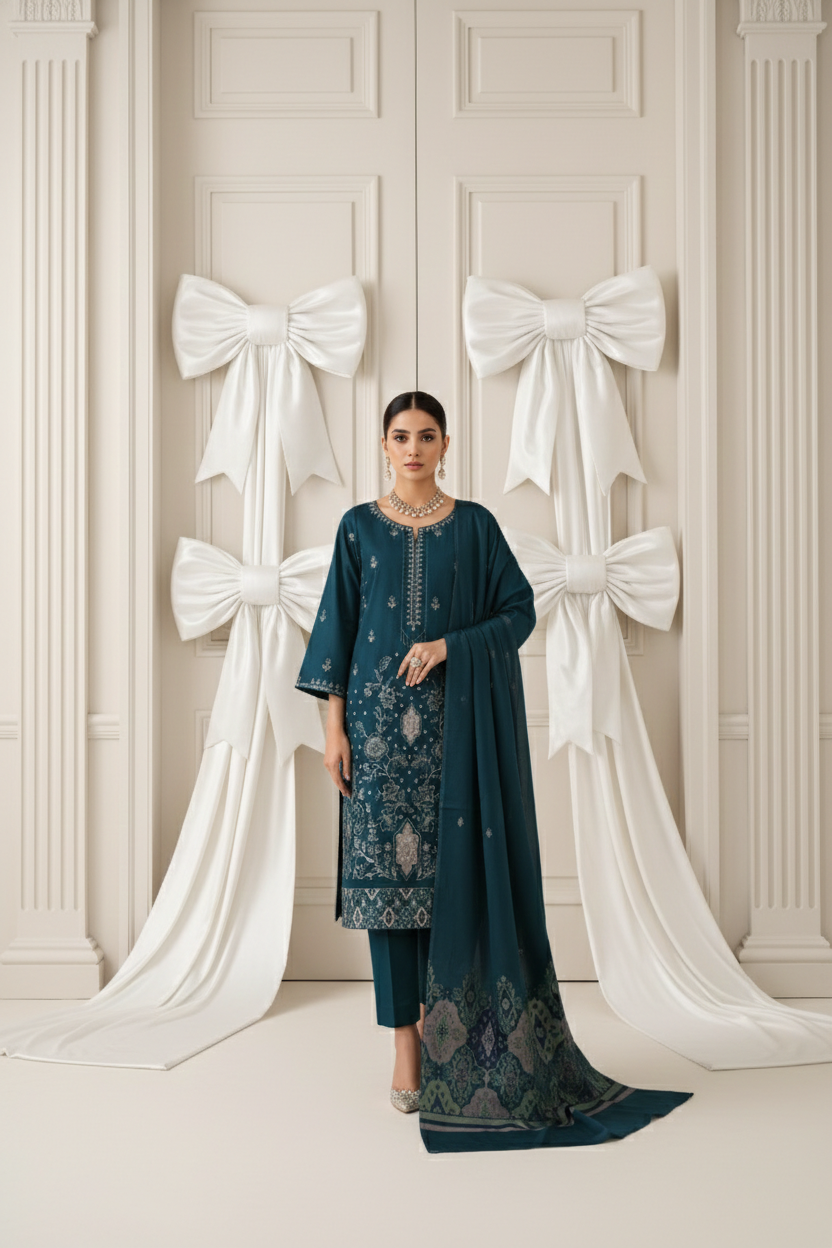 Rania’s Self Lawn Doria Embroidered 3-Piece Suit RNS-SLD-3P-617