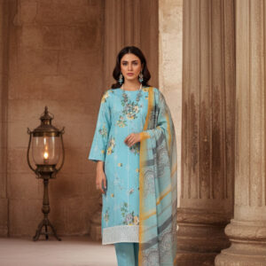 Rania’s Digital Lawn Schiffli 3-Piece Suit RNS-DLS-3P-911