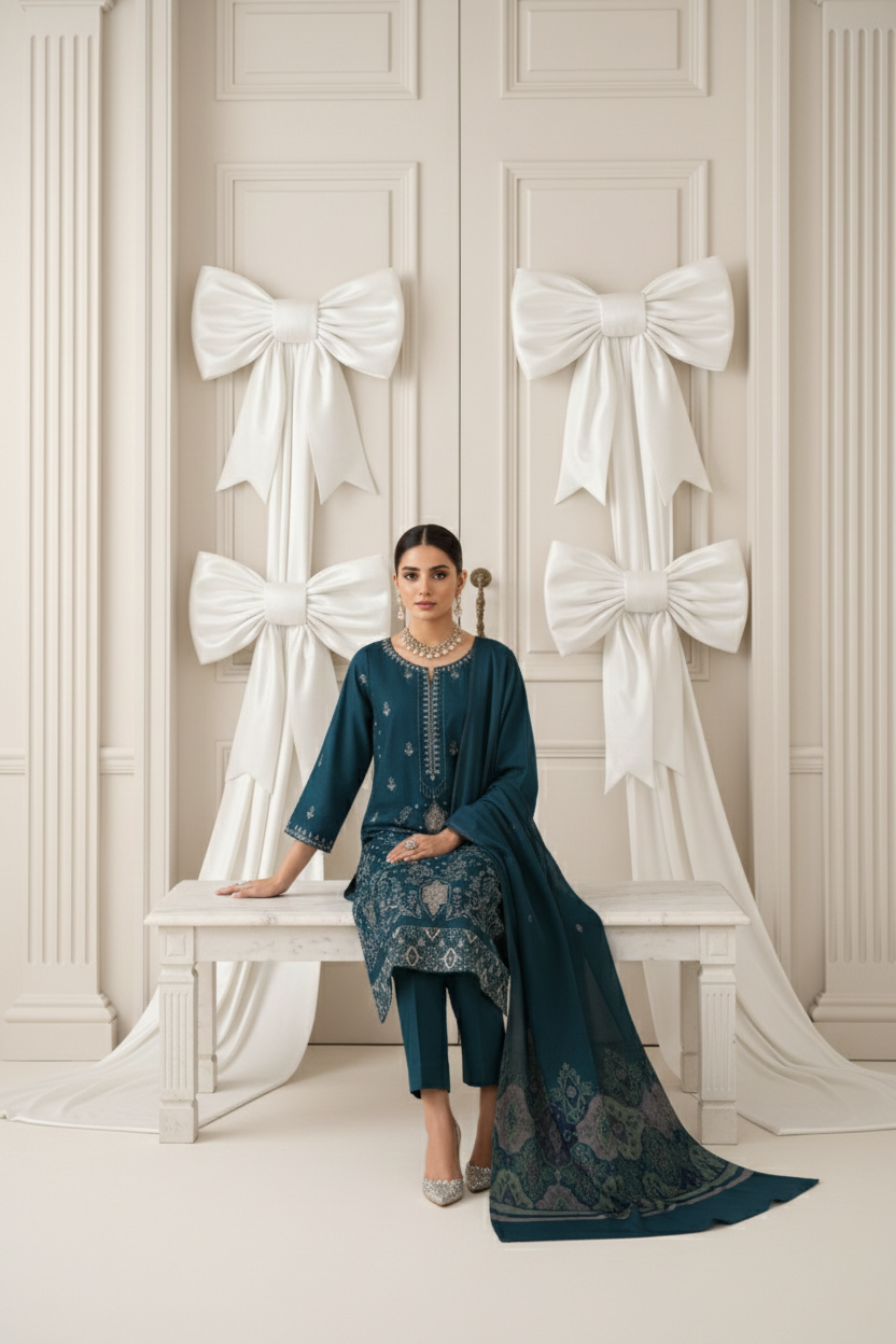 Rania’s Self Lawn Doria Embroidered 3-Piece Suit RNS-SLD-3P-617 - Image 3