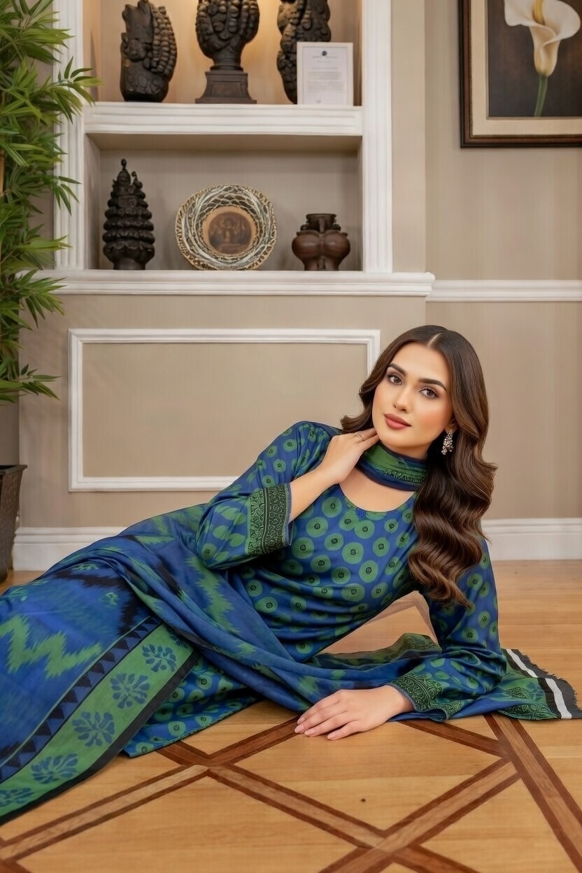 Rania’s Elegant Slub Lawn 3-Piece Suit RNS-DPC-3P-777