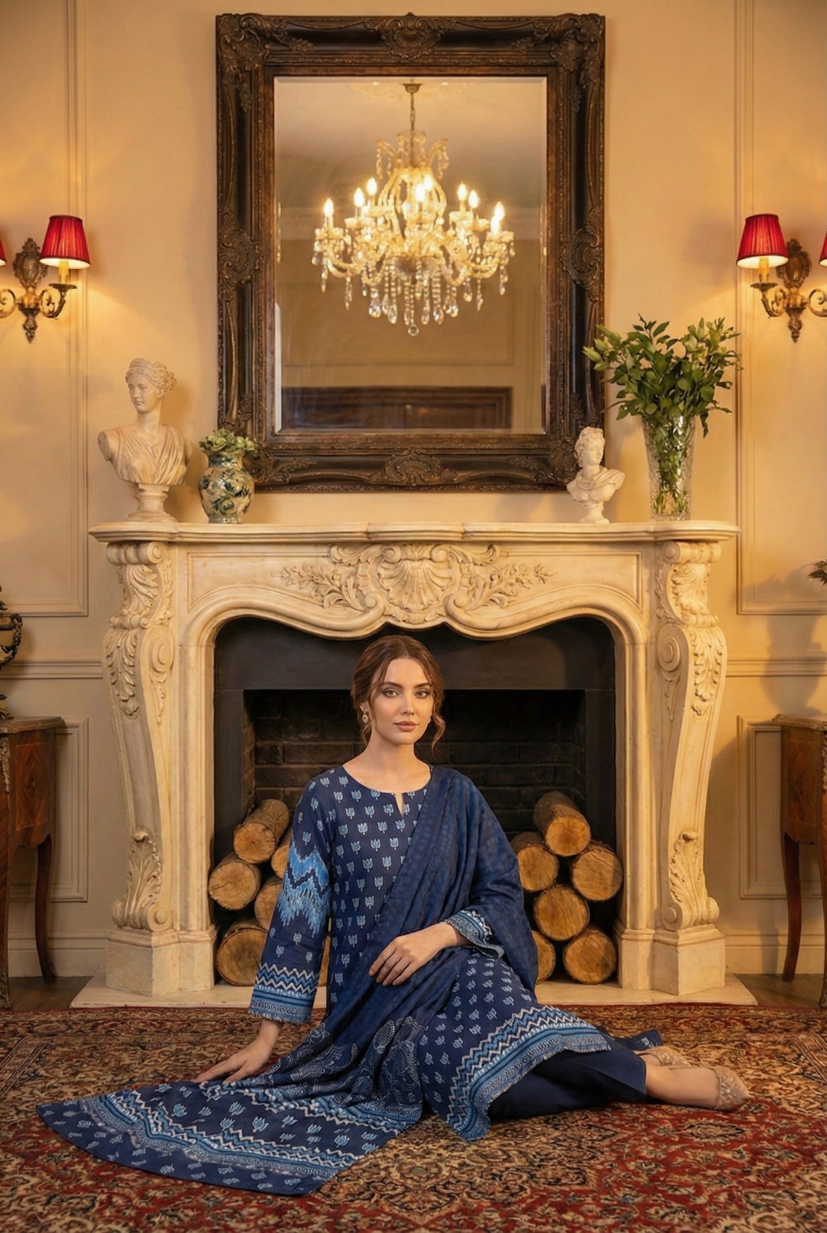 Rania’s Bana Dora Digital Panel 3-Piece Suit RNS-BDP-3P-220