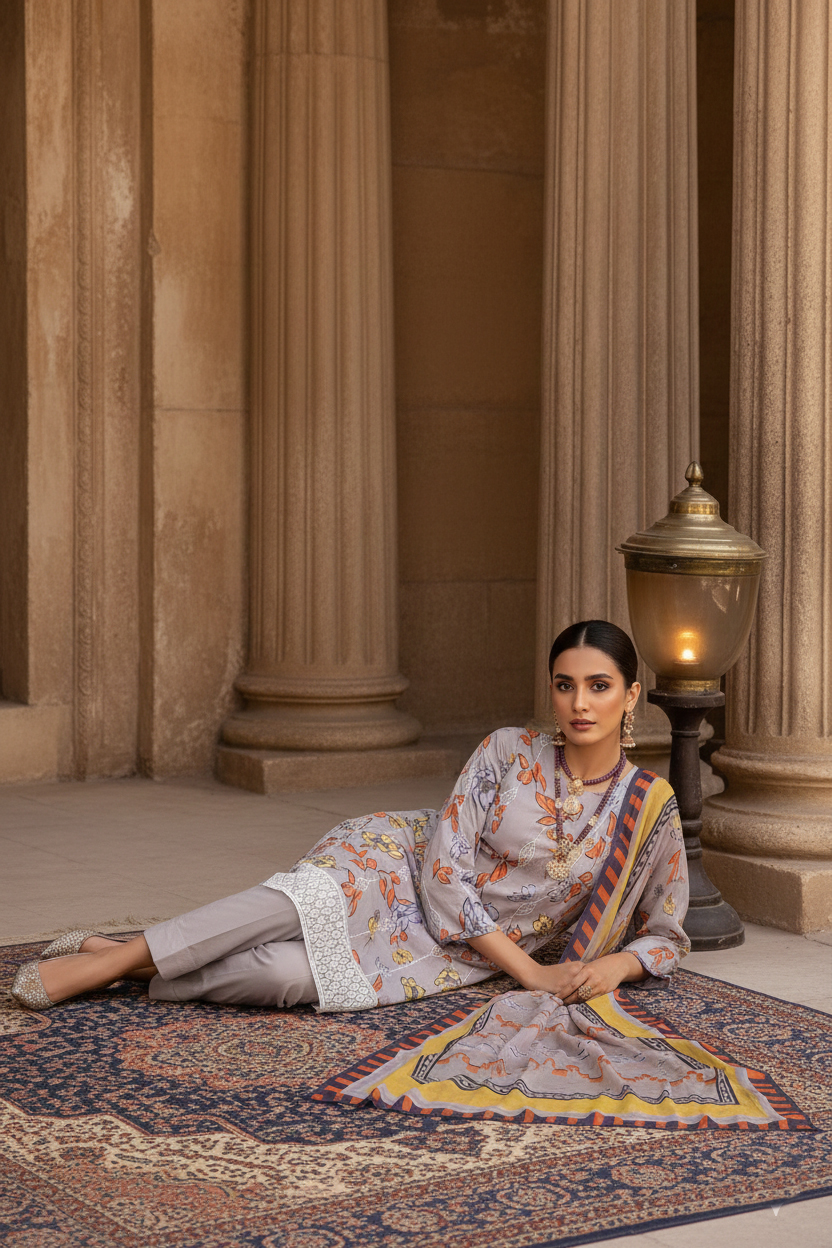 Rania’s Summer Breeze Digital Lawn 3-Piece Set RNS-DLS-3P-912