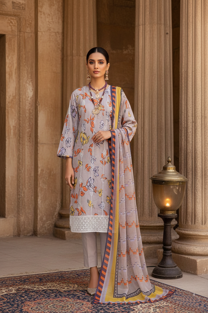 Rania’s Summer Breeze Digital Lawn 3-Piece Set RNS-DLS-3P-912