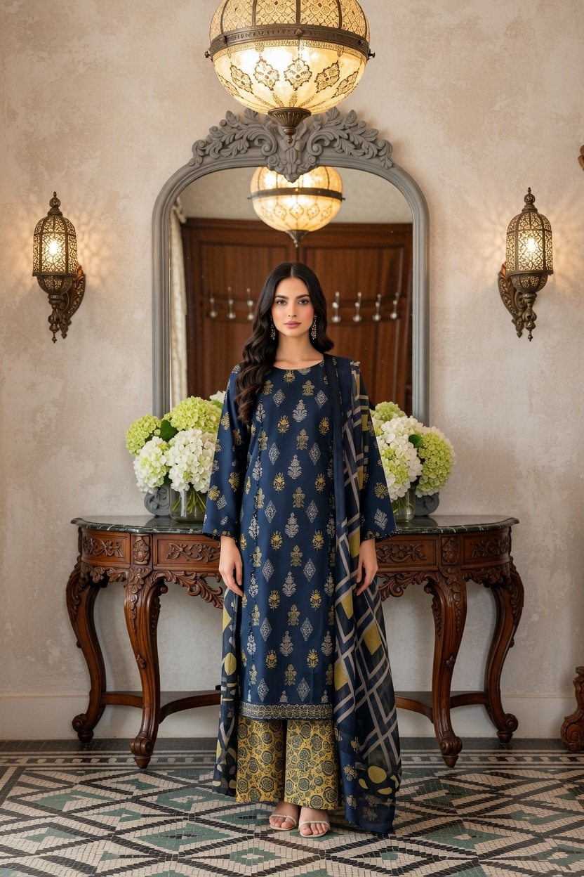 Rania’s Digital Cotton Mix & Match 3-Piece Suit RNS-DCT-MM-333