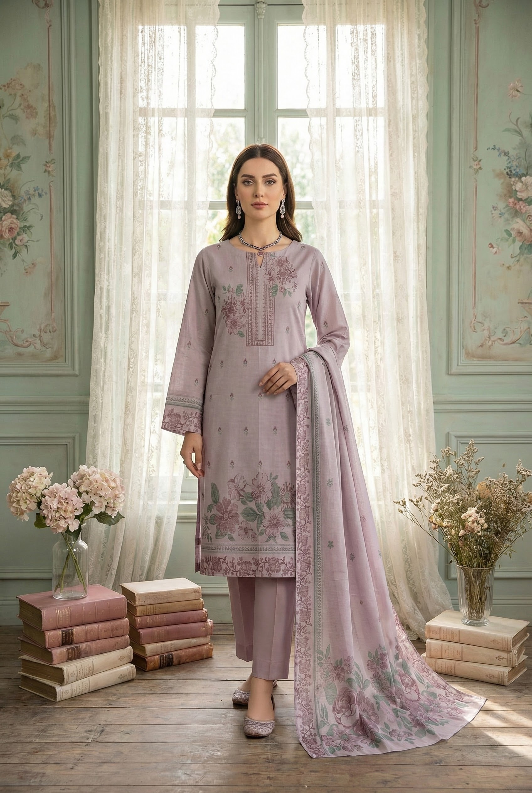 Rania’s Premium Brosha Jacquard Digital 3-Piece Set RNS-JQD-3P-510